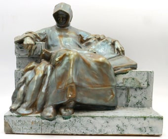 Possibly Zsolnay "Anonymus" Porcelain Sculpture