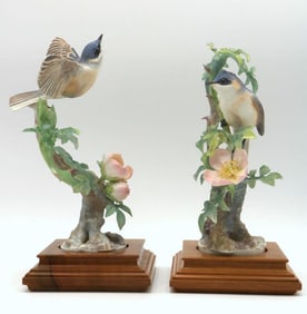 Royal Worcester, Dorothy Doughty "White Throat Sylvia Curruca" Sculptures