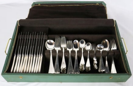 136 Pc. Tiffany & Co. "Flemish" Dinner Size Sterling Flatware Set