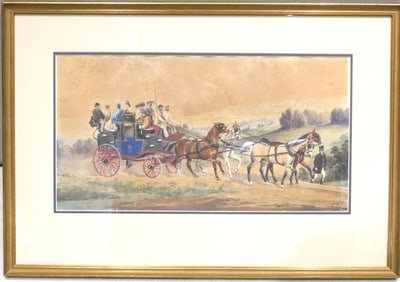 Signed F. Audy Watercolor Painting
