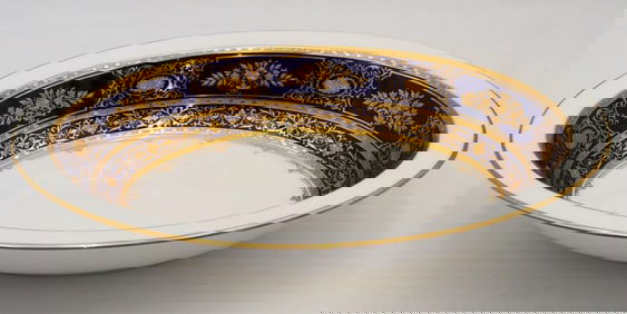 Minton Argyle Gilt Porcelain Serving Dish