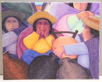 Ernesto Gutierrez (Peruvian, b.1939) Oil Painting on Canvas