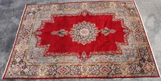 Persian 100% Wool Hand-Knotted Kerman Rug 13'x 9'