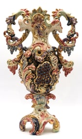 Fischer J. Budapest Hungary Porcelain Double-Handled Vase