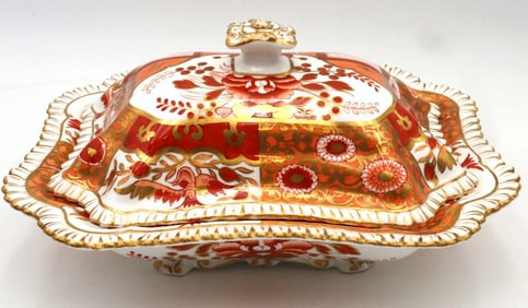 Vintage Copeland Spode "Indian Tree" Porcelain Covered Vegetable Bowl