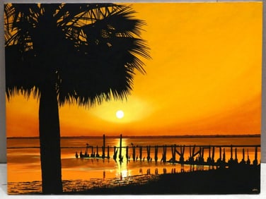 Ilkin Deniz (Turkish, b.1961) Acrylic Painting on Canvas