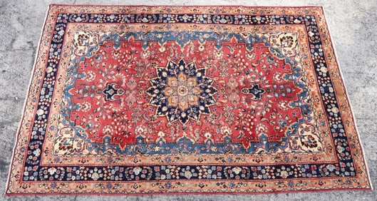 Persian 100% Wool Hand-Knotted Kashan Rug 6' x 9'