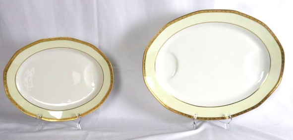 Set of 2 Large Haviland Serving Platters