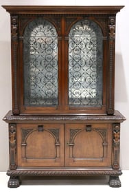 Vintage Iron Encased Wine Cabinet
