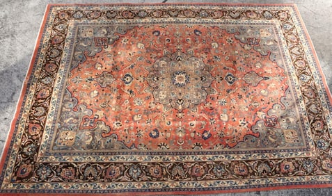 Persian 100% Wool Hand-Woven Kashan Rug 9' x 12'