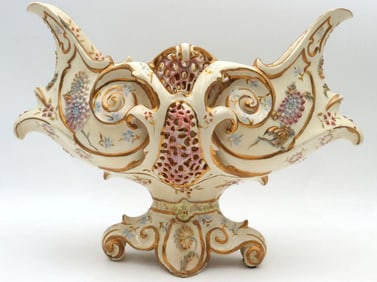 Fischer J. Budapest Hungary Porcelain Centerpiece