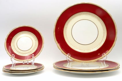 Vintage Aynsley Porcelain Bone China Plate Set