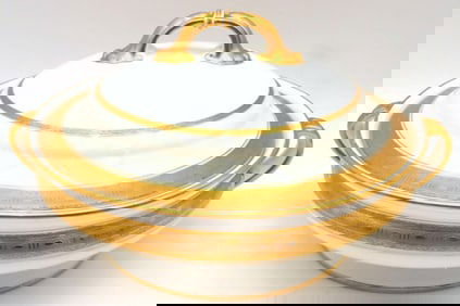 Mintons (England) Double Handled Porcelain Vegetable Dish