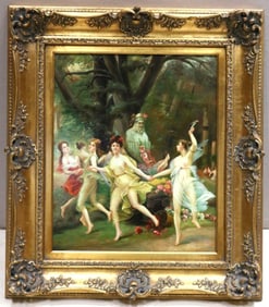 Signed J. Glenn (England) Contemporary Oil Painting on Canvas