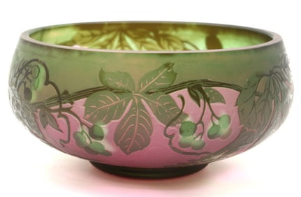 After Galle Cameo Glass Footed Bowl