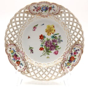 Antique Meissen German Hand Painted Porcelain Plate