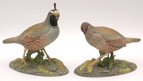 Boehm "California Quails" Porcelain Sculptures