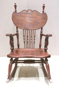 Vintage French Mahogany Rocking Chair