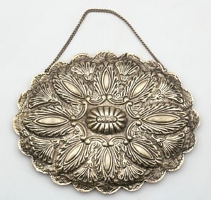 Vintage Turkish Neco 900 Silver Hanging Mirror