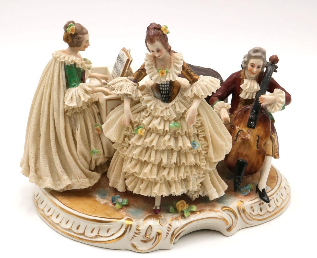 Ackermann & Fritze Volkstedt German Porcelain Group (1 of 5)