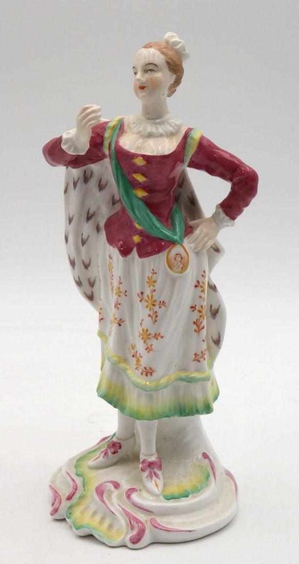 Antique Spode Chelsea Figurine Porcelain Sculpture: Antique Spode Chelsea Figurine Hand Painted Porcelain Sculpture. Measures approx. - 8 3/4" high x 4 1/4" wide. Marked No.2. Have a similar item to sell? Contact us at info@marketauctionsin