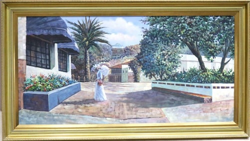 Signed W. Hodges Oil Painting on Canvas