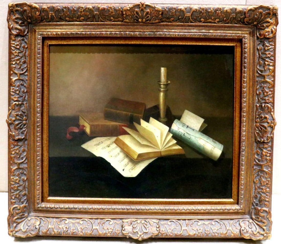 Signed Fred M. Fenetti Still Life Oil Painting (1 of 7)