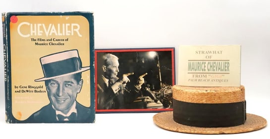Straw Hat of Maurice Chevalier from "Gigi", Signed Memorabilia
