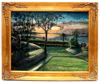 Signed Oil Painting on Wood Panel