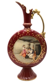 Fischer J. Budapest Hungary Porcelain Ewer