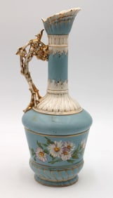 Antique French Hand Painted Porcelain Ewer