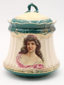Vintage Sevres Portrait Porcelain Jar
