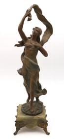 After Mathurin Moreau "La Rosee" Spelter Sculpture