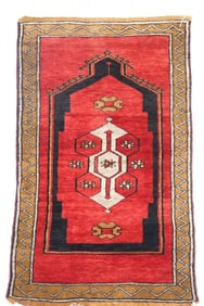 Persian 100% Wool Hamadan Prayer Rug 2' x 4'
