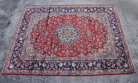 Persian 100% Wool Hand-Woven Kashan Rug 13' x 9'