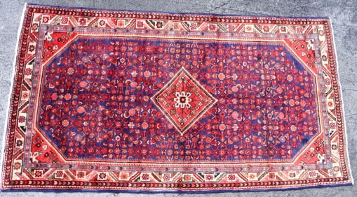 Persian Hamadan Hand-Woven Wool Rug 5' x 10'
