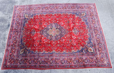 Persian 100% Wool Hand-Knotted Kashan Rug 8' x 10'