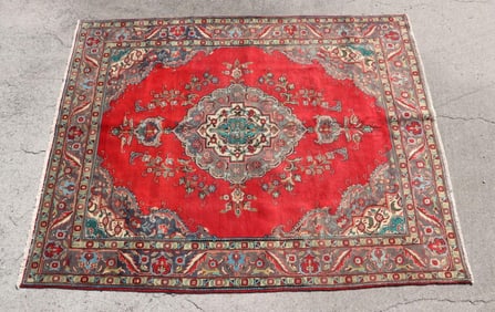 Persian 100% Wool Hand-Knotted Tabriz Rug 8' x 10'