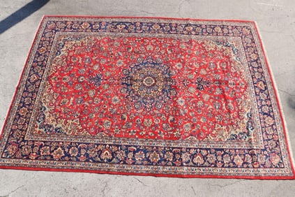 Persian 100% Wool Hand-Knotted Kashan Rug 10' x 14'