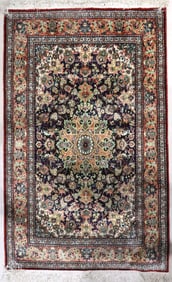 Vintage Persian Silk Prayer Rug