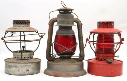 Lot of 3 Vintage Oil Lanterns