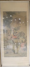 Antique Chinese Watercolor Scroll Painting