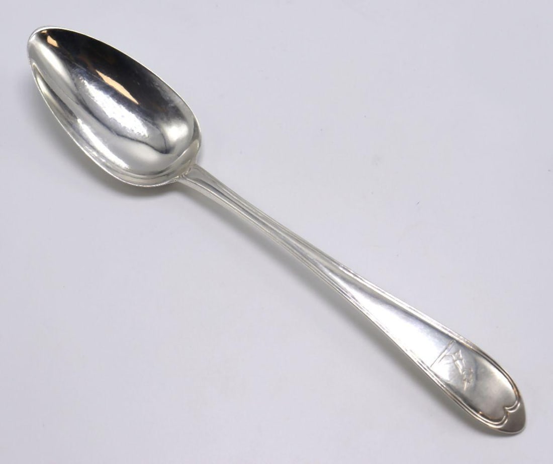 Early 20th C. James Swann Sterling Silver Serving Spoon (1 of 3)
