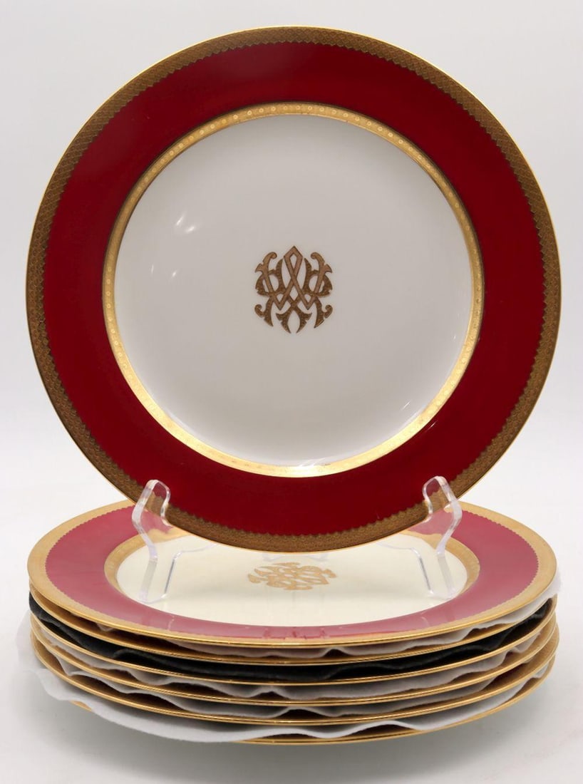 7 Pc. Mintons for T. Goode & Co. Porcelain Dinner Plates (1 of 6)