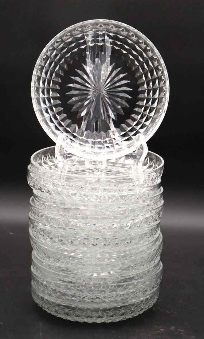 11 Pc. Thomas Webb England Crystal Cut Dessert Dish Set (1 of 6)