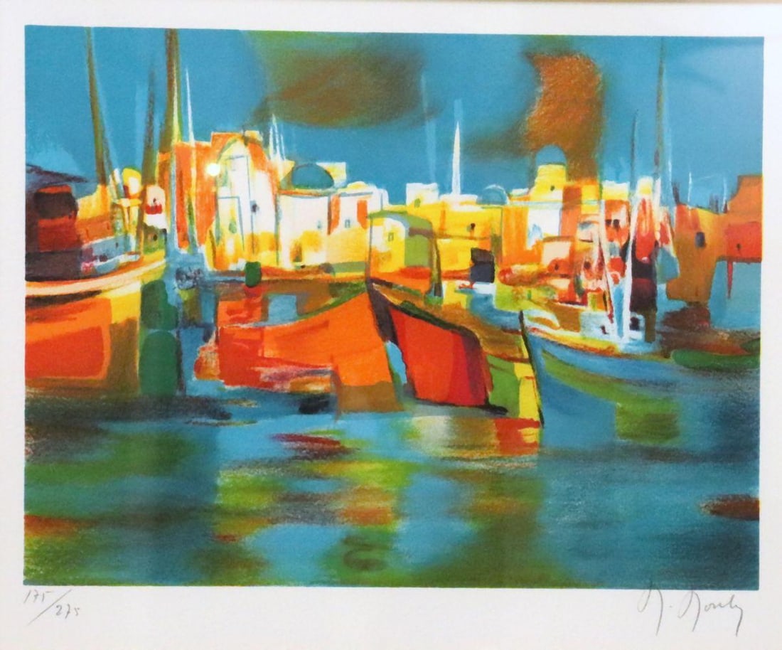 Marcel Mouly "Le Bateau" Lithograph: Marcel Mouly "Le Bateau" Lithograph. Numbered - 175/275. Measures approx. - 21 3/4" high x 23 1/2" wide. Have a similar item to sell? Contact us at info@marketauctionsinc.com Pleas
