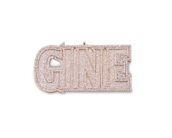 10Kt Rose Gold "Ginie" Diamond Pendant