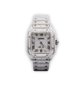 Cartier "Santos" Stainless Steel Watch