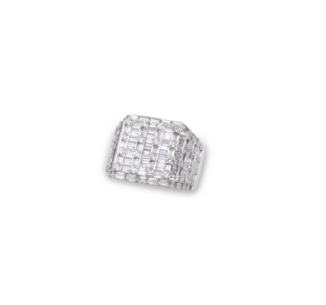 14Kt White Gold and Diamond Men's Ring (1 of 5)