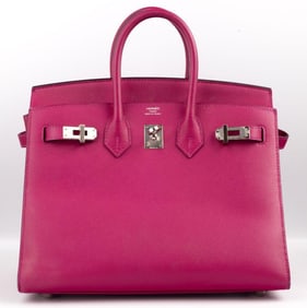 Hermes Framboise Veau Madame Birkin 25